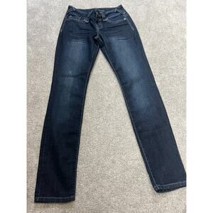 Maurices Jeans Womens Size S-R Blue Denim Dark Wash Skinny Pants Classic Basic